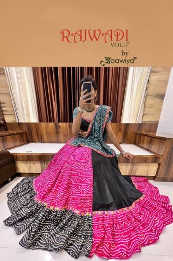 RAJWADI VOL-7 BY AAWIYA COTTON SILK LEHENGA CHOLI MANUFACTURER IN INDIA